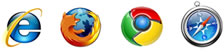 IE Firefix Chrome Safari